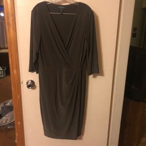 Lauren by Ralph Lauren - Olive 3/4 sleeve dress